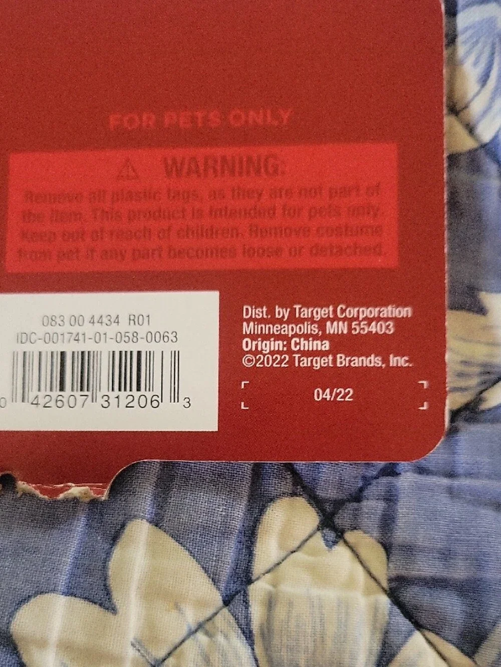 Wondershop Red Pet Dog Pajama Set with Holiday Camping Gnomes New
